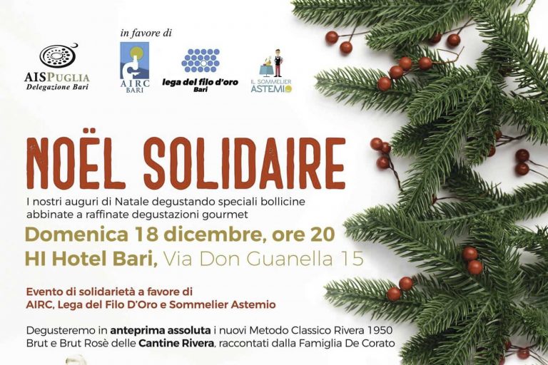 Ais Bari è lieta di invitarvi all'evento Noël Solidaire domenica 18 dicembre Hi Hotel Bari